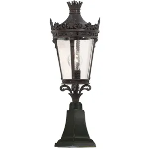 Crown Outdoor Pillar Mount Small by Lighting Inspirations, a Outdoor Lighting for sale on Style Sourcebook