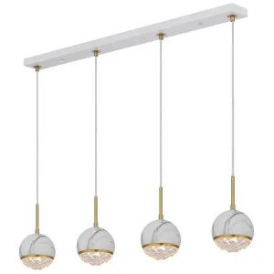 Telbix Oneta 4 Light Bar Pendant White by Telbix, a Pendant Lighting for sale on Style Sourcebook