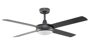 Fanco Eco Silent Deluxe 52" Smart DC Ceiling Fan with CCT LED and Remote Black by Claro, a Ceiling Fans for sale on Style Sourcebook