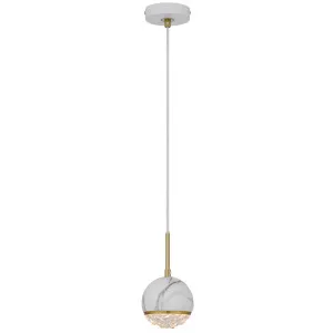 Telbix Oneta 1 Light Pendant White by Telbix, a Pendant Lighting for sale on Style Sourcebook