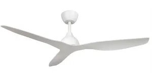 Claro Whisper 52" IP66 DC Coastal Ceiling Fan with Remote Control White by Claro, a Ceiling Fans for sale on Style Sourcebook