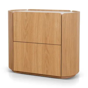 Arnar 60cm Bedside Table - Natural Oak with Marble Top by Interior Secrets - AfterPay Available by Interior Secrets, a Bedside Tables for sale on Style Sourcebook