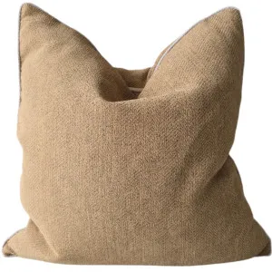 RESTOCK IN MAY | Hailey Linen Chenille Cushion 55cm Square - Bosc Pear with Natural Piping by null, a Cushions, Decorative Pillows for sale on Style Sourcebook