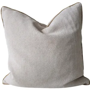 Hailey Linen Chenille Cushion 55cm Square - Natural with Bosc Pear Piping by null, a Cushions, Decorative Pillows for sale on Style Sourcebook
