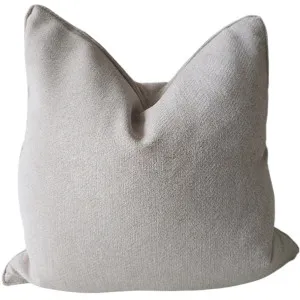 Hailey Linen Chenille Cushion 55cm Square - Natural with Natural Piping by null, a Cushions, Decorative Pillows for sale on Style Sourcebook
