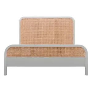 Willow Queen Bed Frame in Mangowood Grey / Rattan by OZ Design, a Beds & Bed Frames for sale on Style Sourcebook