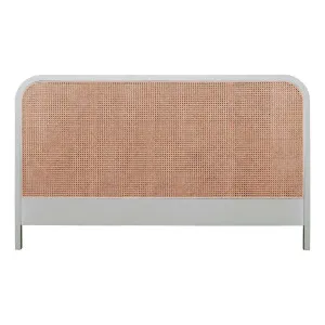 Willow King Bed Framehead in Mangowood Grey / Rattan by OZ Design, a Bed Heads for sale on Style Sourcebook