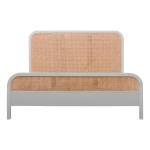 Willow King Bed Frame in Mangowood Grey / Rattan by OZ Design, a Beds & Bed Frames for sale on Style Sourcebook