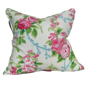 Designer Fabric by STROHEIM- Linen Cushion 55cm Square Feather Filled - Cottage Core by null, a Cushions, Decorative Pillows for sale on Style Sourcebook
