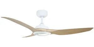 Vencha Raven RWS 64" DC Smart Ceiling Fan with Light Kit Oak and White by Vencha, a Ceiling Fans for sale on Style Sourcebook