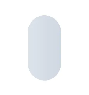 Pill Shaped Polished Edge Bathroom Mirror 120cm x 60cm Glue-to-Wall No Demister by Luxe Mirrors, a Vanity Mirrors for sale on Style Sourcebook