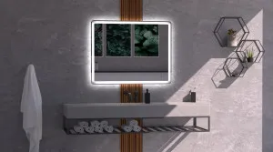 Rectangle LED Mirror Wave Motion Sensor Lume Range 90cm x 70cm by Luxe Mirrors, a Illuminated Mirrors for sale on Style Sourcebook