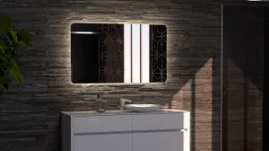 Rectangle LED Mirror Wave Motion Sensor Asta Range 90cm x 70cm by Luxe Mirrors, a Illuminated Mirrors for sale on Style Sourcebook