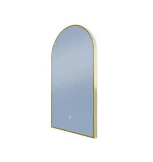 Nordic Gold Arch 500D LED Mirror 90cm x 50cm by Luxe Mirrors, a Illuminated Mirrors for sale on Style Sourcebook