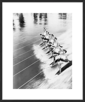 ROW OF WOMEN WATER SKIING by null, a Prints for sale on Style Sourcebook