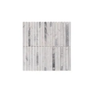 Okawa Rounded Finger Mosaic Tile - Grey Marble by ABI Interiors Pty Ltd, a Marble Look Tiles for sale on Style Sourcebook
