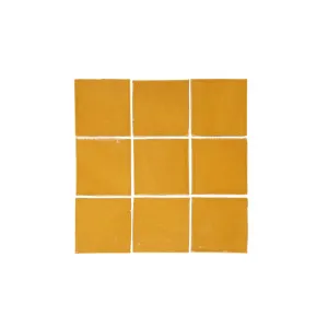 Rommani Handmade Zellige Square Tile - Saffron Yellow by ABI Interiors Pty Ltd, a Tiles & Pavers for sale on Style Sourcebook