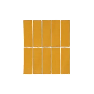 Rommani Handmade Zellige Rectangle Tile - Saffron Yellow by ABI Interiors Pty Ltd, a Tiles & Pavers for sale on Style Sourcebook