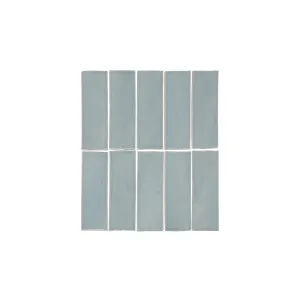 Rommani Handmade Zellige Rectangle Tile - Powder Blue by ABI Interiors Pty Ltd, a Tiles & Pavers for sale on Style Sourcebook