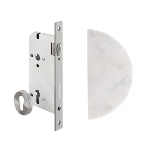 Carrara Half Moon Entry Door Pull & Lock Set by ABI Interiors Pty Ltd, a Door Hardware for sale on Style Sourcebook