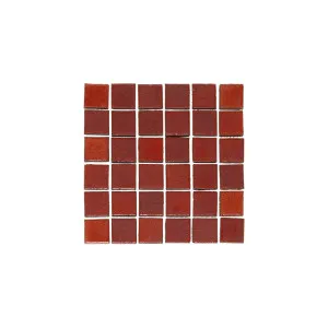 Miyako Handmade Square Mosaic Tile - Rustic Red by ABI Interiors Pty Ltd, a Tiles & Pavers for sale on Style Sourcebook