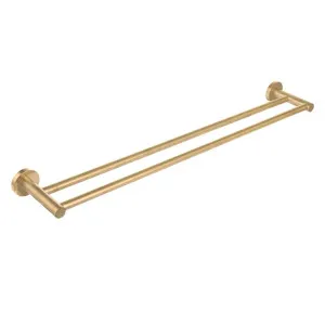 Elysian Double Towel Rail - Tumbled Aged Brass by ABI Interiors Pty Ltd, a Towel Rails for sale on Style Sourcebook