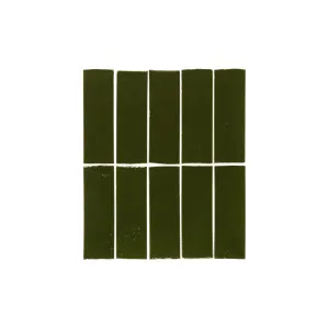 Rommani Handmade Zellige Rectangle Tile - Forest Green by ABI Interiors Pty Ltd, a Tiles & Pavers for sale on Style Sourcebook