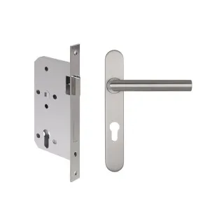 Davis Entry Door Handle & Lock Set - Stainless Steel by ABI Interiors Pty Ltd, a Door Hardware for sale on Style Sourcebook