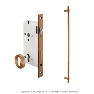 Modi Adjustable Entry Door Pull & Lock Set 900mm - Brushed Copper by ABI Interiors Pty Ltd, a Door Hardware for sale on Style Sourcebook