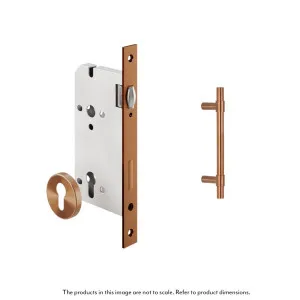 Modi Adjustable Entry Door Pull & Lock Set 300mm - Brushed Copper by ABI Interiors Pty Ltd, a Door Hardware for sale on Style Sourcebook