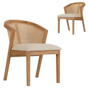 Set of 2 - Earlene Fabric Dining Chair - Dawn Beige by Interior Secrets - AfterPay Available by Interior Secrets, a Dining Chairs for sale on Style Sourcebook