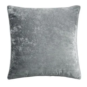 Morgan and Reid Silver Velvet Crushed Snuggle Fleece European Pillowcase Pair by null, a Cushions, Decorative Pillows for sale on Style Sourcebook