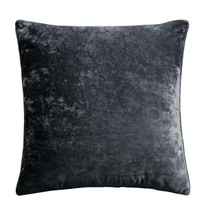 Morgan and Reid Black Velvet Crushed Snuggle Fleece European Pillowcase Pair by null, a Cushions, Decorative Pillows for sale on Style Sourcebook