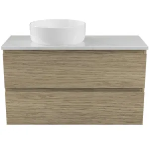 Billie Vanity 900mm Left WG Basin SilkSurface AC Top Wall hung by Timberline, a Vanities for sale on Style Sourcebook