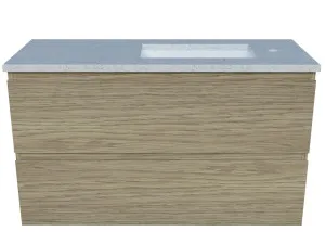 Billie Vanity 900mm Right WG Basin SilkSurface UC Top Wall hung by Timberline, a Vanities for sale on Style Sourcebook