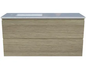 Billie Vanity 1050mm Left WG Basin SilkSurface UC Top Wall hung by Timberline, a Vanities for sale on Style Sourcebook