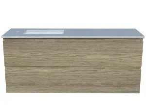 Billie Vanity 1200mm Left WG Basin SilkSurface UC Top Wall hung by Timberline, a Vanities for sale on Style Sourcebook