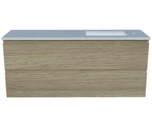 Billie Vanity 1200mm Right WG Basin SilkSurface UC Top Wall hung by Timberline, a Vanities for sale on Style Sourcebook