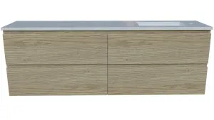Billie Vanity 1500mm Right WG Basin SilkSurface UC Top Wall hung by Timberline, a Vanities for sale on Style Sourcebook