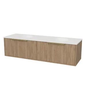 Elwood Vanity 1500mm Double WG Basins SilkSurface UC Top Wall hung by Timberline, a Vanities for sale on Style Sourcebook
