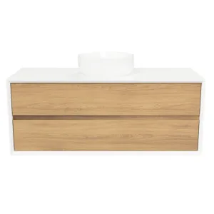 Embrace Vanity 1200mm Centre Bowl SilkSurface Surround WG AC Top Wall hung by Timberline, a Vanities for sale on Style Sourcebook