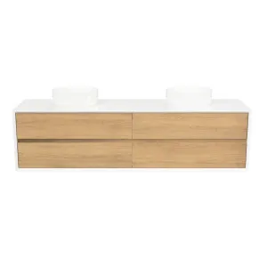 Embrace Vanity 1800mm Double Bowl SilkSurface Surround WG AC Top Wall hung by Timberline, a Vanities for sale on Style Sourcebook