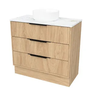 Emmett Vanity 900mm Centre WG Basin SilkSurface AC Top Floorstanding by Timberline, a Vanities for sale on Style Sourcebook
