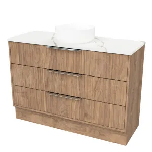 Emmett Vanity 1200mm Centre WG Basin SilkSurface AC Top Floorstanding by Timberline, a Vanities for sale on Style Sourcebook