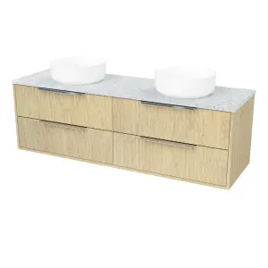 Emmett Vanity 1500mm Double WG Basins SilkSurface AC Top Wall hung by Timberline, a Vanities for sale on Style Sourcebook