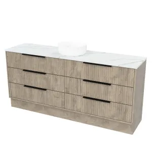 Emmett Vanity 1800mm Centre WG Basin SilkSurface AC Top Floorstanding by Timberline, a Vanities for sale on Style Sourcebook