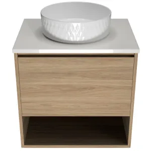 Kansas Vanity 600mm Centre WG Basin SilkSurface AC Top Wall hung by Timberline, a Vanities for sale on Style Sourcebook