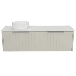 Saba Vanity 1500mm Left WG Basin SilkSurface AC Top Wall hung by Timberline, a Vanities for sale on Style Sourcebook