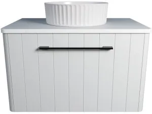 Saba Vanity 750mm Centre WG Basin SilkSurface AC Top Wall hung by Timberline, a Vanities for sale on Style Sourcebook