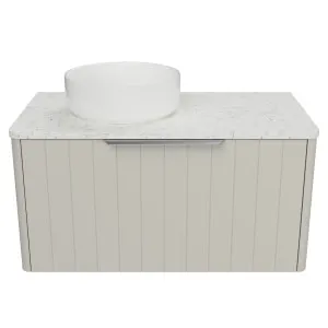 Saba Vanity 900mm Left WG Basin SilkSurface AC Top Wall hung by Timberline, a Vanities for sale on Style Sourcebook
